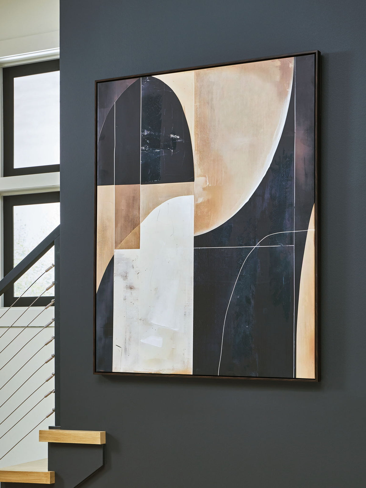 Ewanford - Wall Art - Black / Brown / Tan by Ashley – view 4