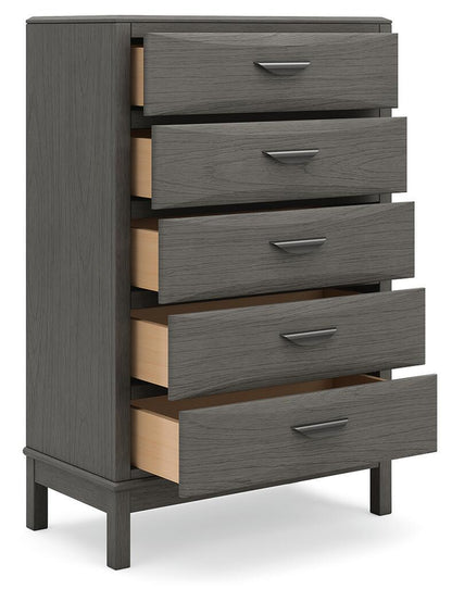Mazing - Five Drawer Chest - Gray by Ashley – view 4
