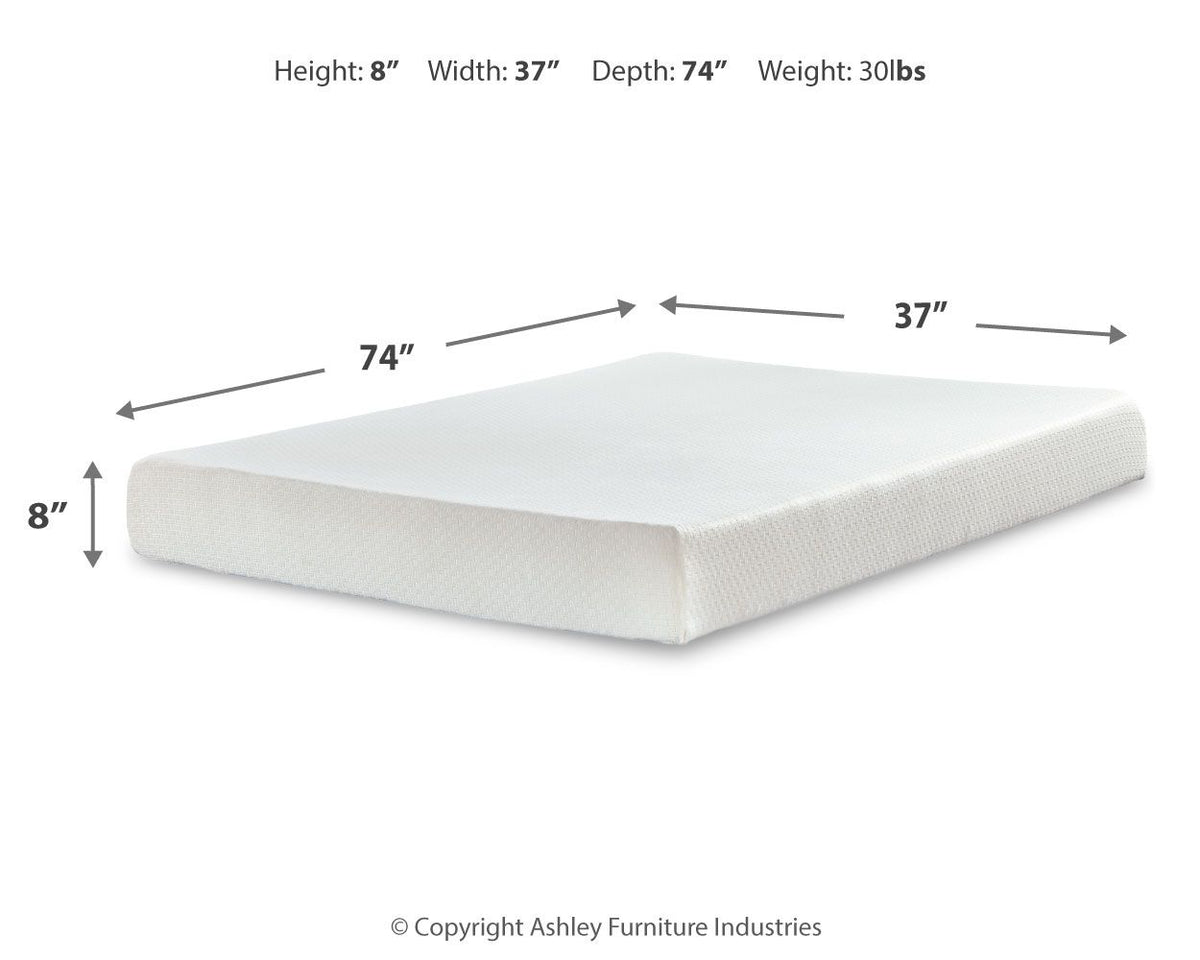 Chime 8 Inch Memory Foam - Medium Memory Foam Mattress by Ashley – view 4