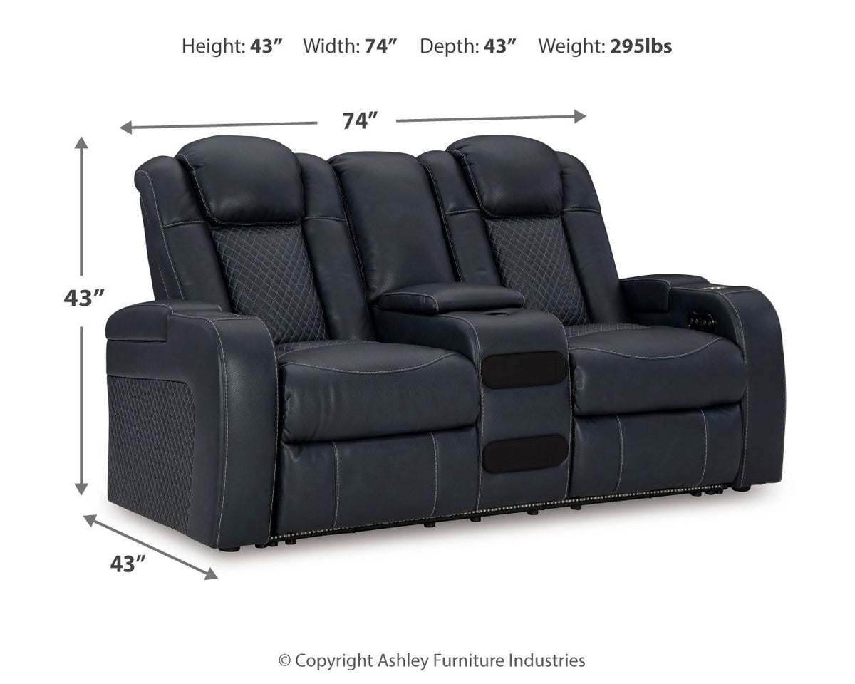 Fyne-dyme - Power Reclining Loveseat With Console/Adj Hdrst by Ashley – view 8