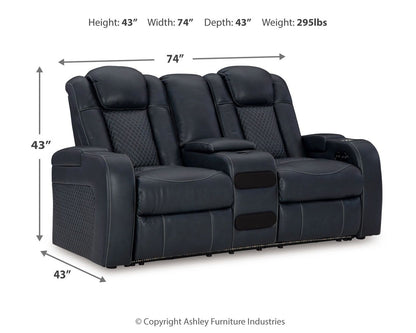 Fyne-dyme - Power Reclining Loveseat With Console/Adj Hdrst by Ashley – view 8
