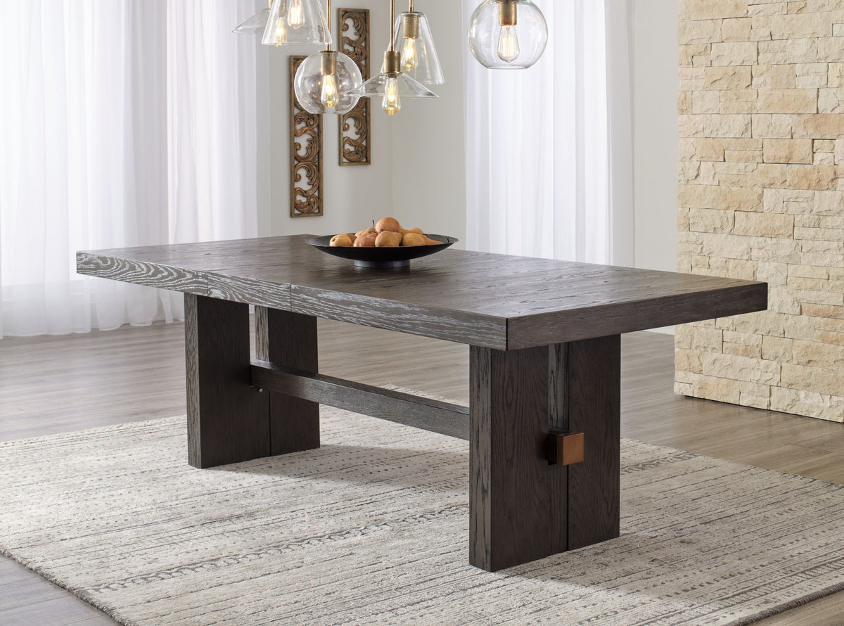 Burkhaus - Rectangular Dining Room Extension Table - Dark Brown by Ashley – view 4