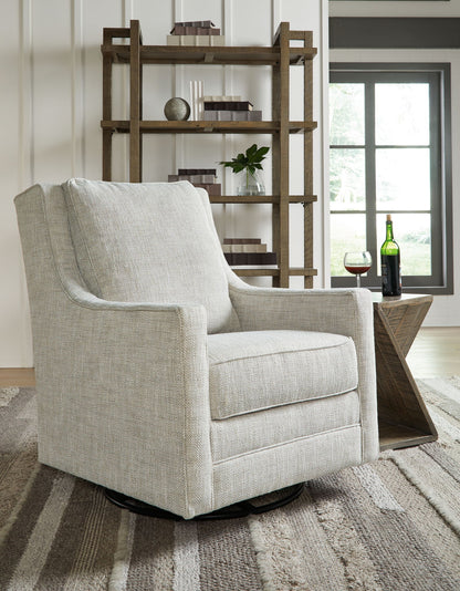 Kambria - Swivel Glider Accent Chair - Fog by Ashley – view 3
