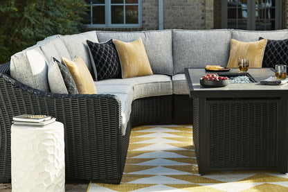 Beachcroft - 3-Piece Outdoor Sectional - Black by Ashley – view 4