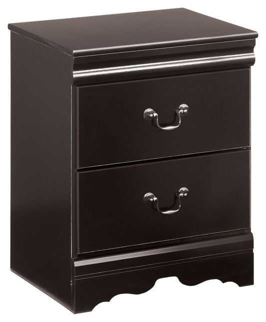 Huey Vineyard - Two Drawer Night Stand - Black by Ashley – Accent Nightstands
