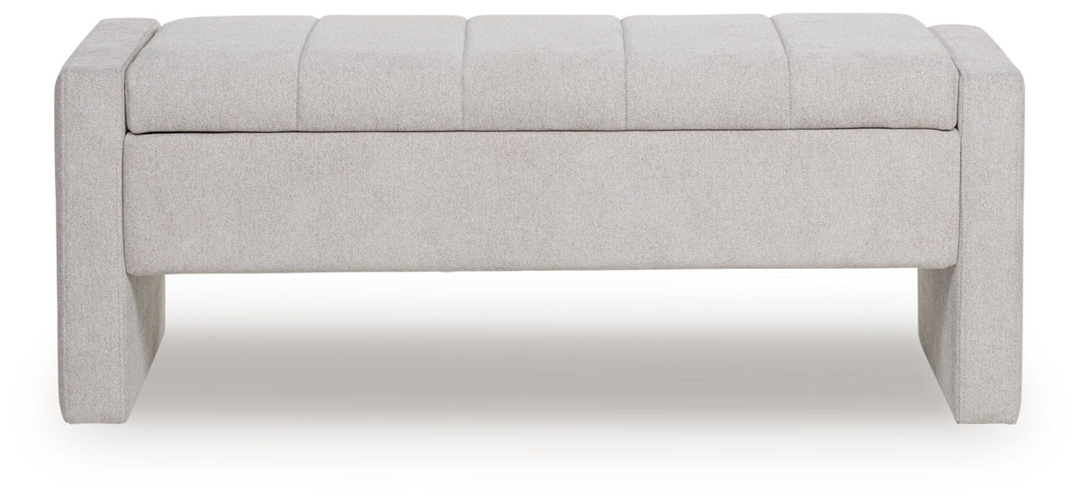 Akselman - Storage Bench - Gray by Ashley – view 4