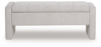 Akselman - Storage Bench - Gray by Ashley – view 4