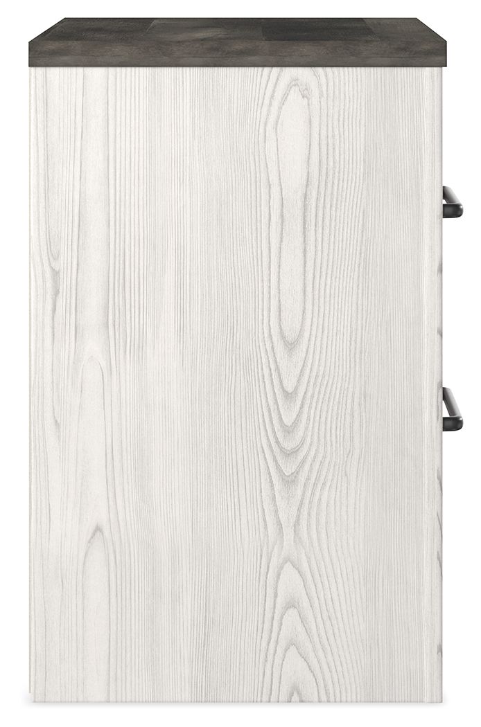 Gerridan - Two Drawer Night Stand - White / Gray by Ashley – view 4