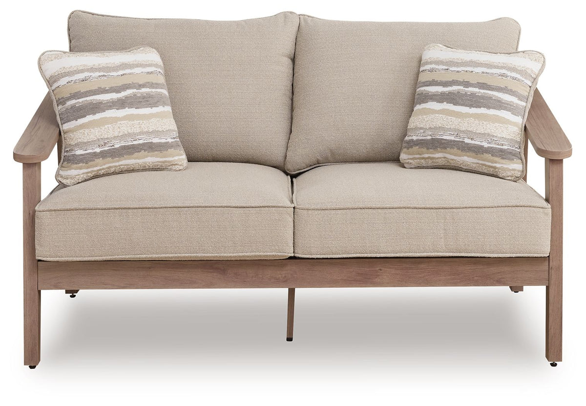 Harmony Headlands - Loveseat With Cushion - Natural / Gray