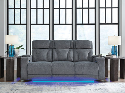 Studio Cave - Power Reclining Sofa - Steel by Ashley – view 4