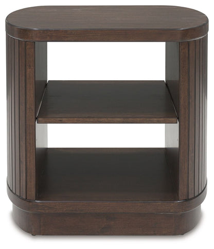 Korestone - Square End Table - Dark Brown by Ashley – view 4