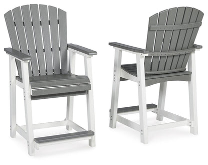 Transville - Barstool (Set of 2) - Gray / White by Ashley – view 4