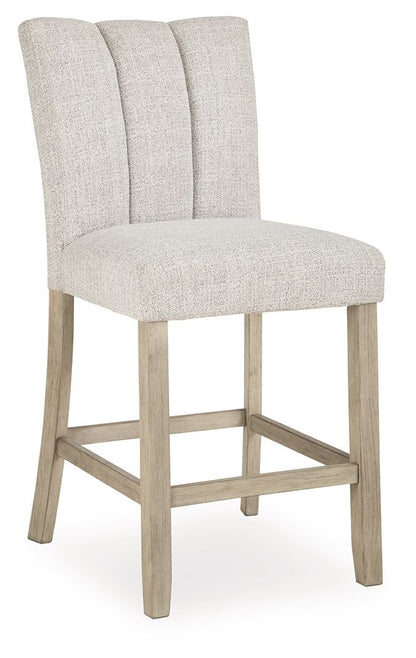 Larawyn - Upholstered Barstool (Set of 2) - Bisque by Ashley – view 4