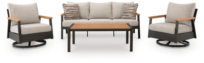 Carmel Highlands - Sofa, Chairs, Table Set (Set of 4) - Dark Brown by Ashley – 4 Piece Outdoor Sets