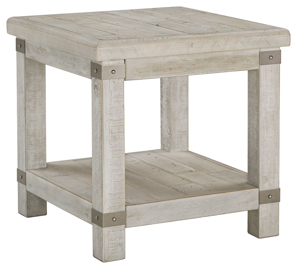 Carynhurst - Rectangular End Table - White Wash Gray by Ashley – End Tables
