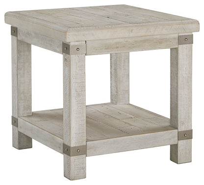 Carynhurst - Rectangular End Table - White Wash Gray by Ashley – End Tables