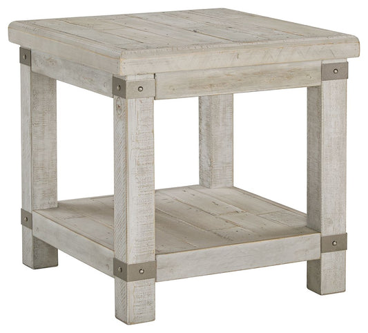 Carynhurst - Rectangular End Table - White Wash Gray by Ashley – End Tables