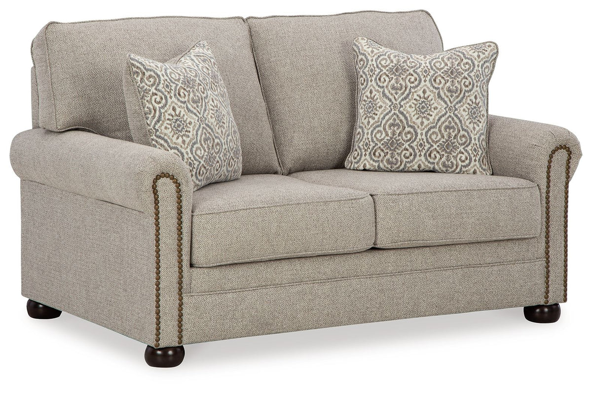 Gaelon - Loveseat - Dune by Ashley – Stationary Loveseats
