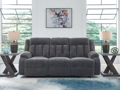 Observation - Reclining Power Sofa With Drop Down Table - Steel by Ashley – view 4