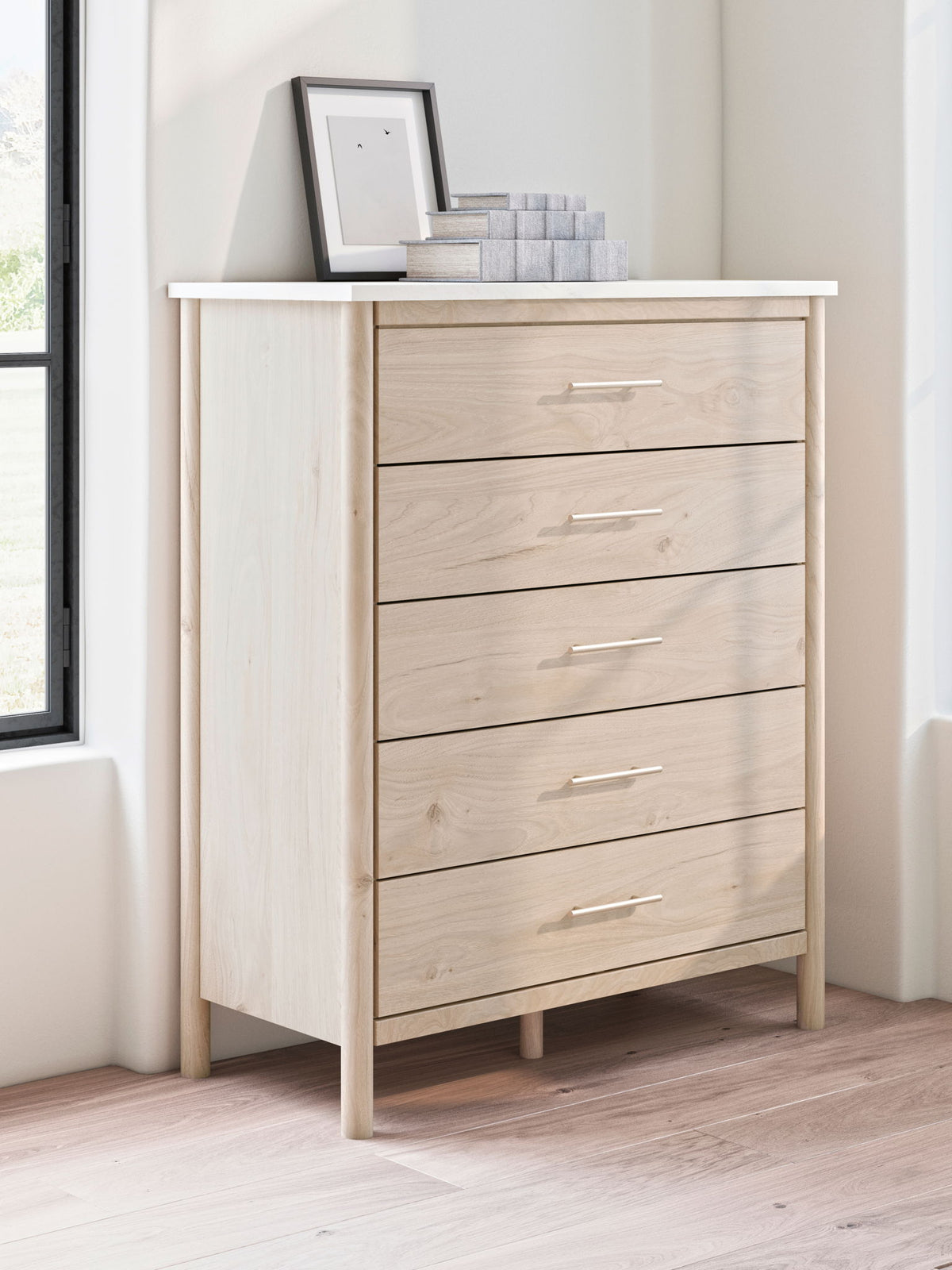 Cadmori - Five Drawer Wide Chest - Two-Tone by Ashley – view 4