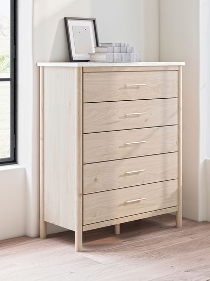 Cadmori - Five Drawer Wide Chest - Two-Tone by Ashley – view 4