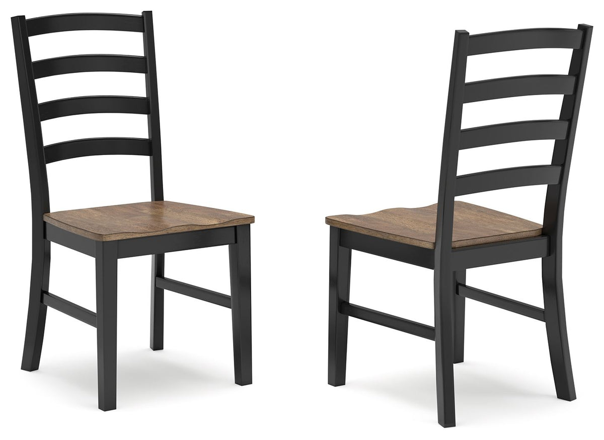 Wildenauer - Dining Room Side Chair (Set of 2) - Brown / Black by Ashley – Chair Sets