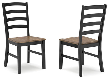 Wildenauer - Dining Room Side Chair (Set of 2) - Brown / Black by Ashley – Chair Sets
