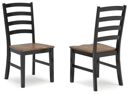 Wildenauer - Dining Room Side Chair (Set of 2) - Brown / Black by Ashley – Chair Sets