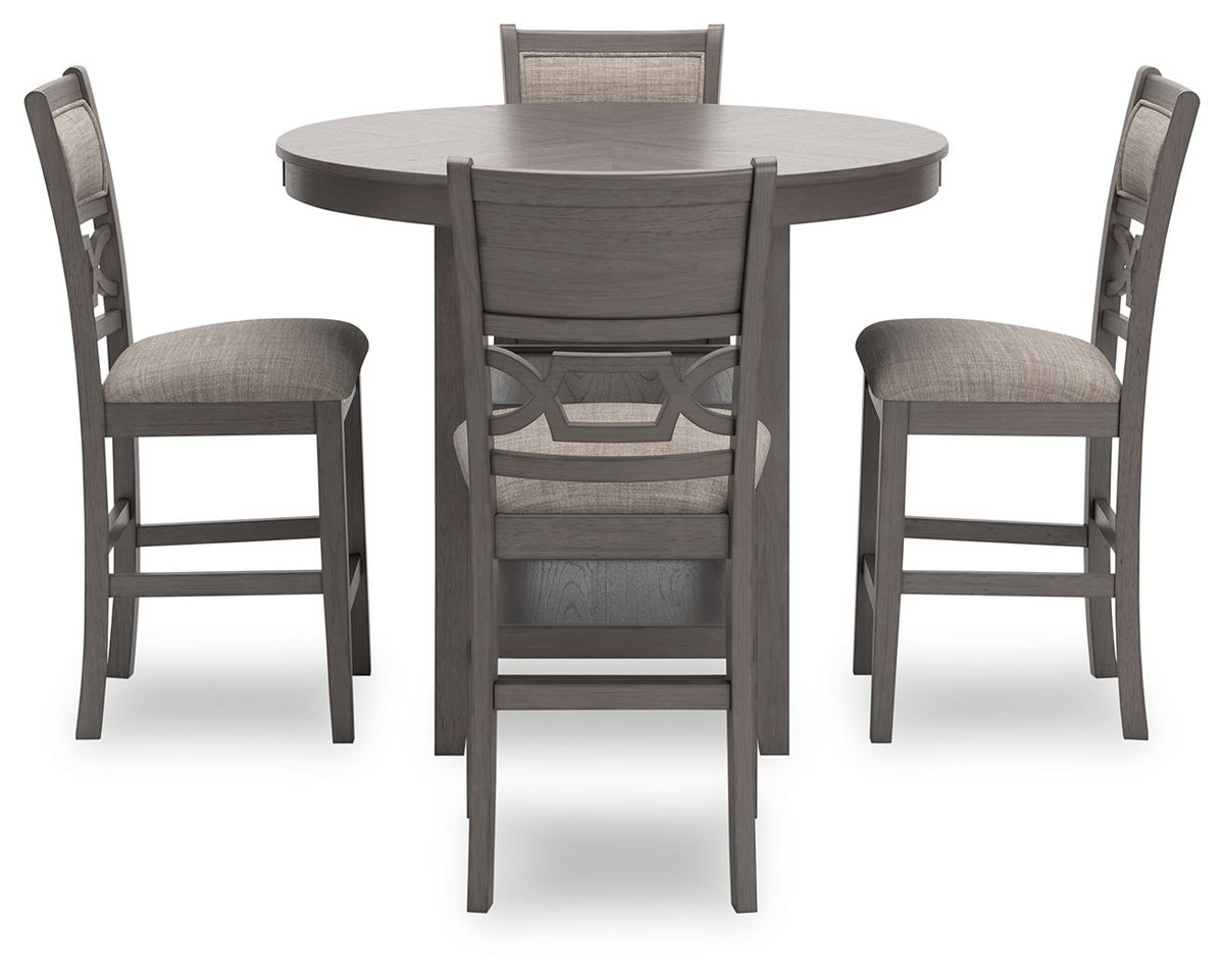 Wrenning - Drm Counter Table Set (Set of 5) - Gray by Ashley – view 4