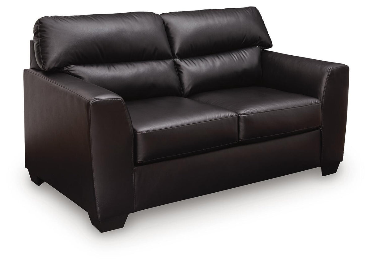 Glennbre - Loveseat - Midnight by Ashley – Stationary Loveseats