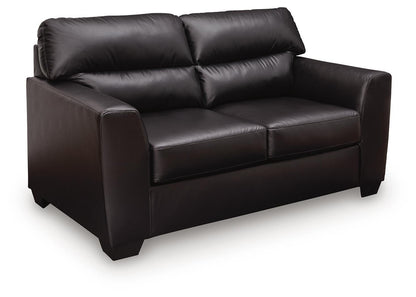 Glennbre - Loveseat - Midnight by Ashley – Stationary Loveseats