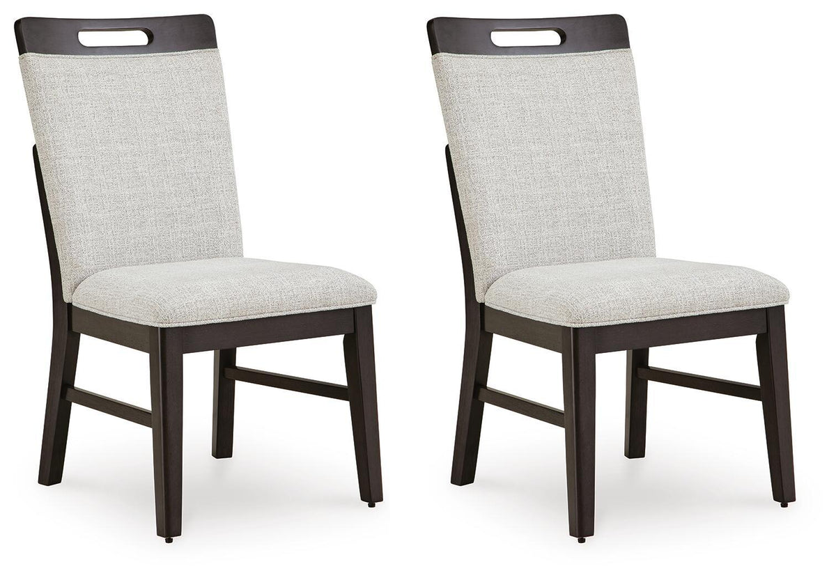 Neymorton - Dining Upholstered Side Chair (Set of 2) - Light Gray / Brown by Ashley – Chair Sets