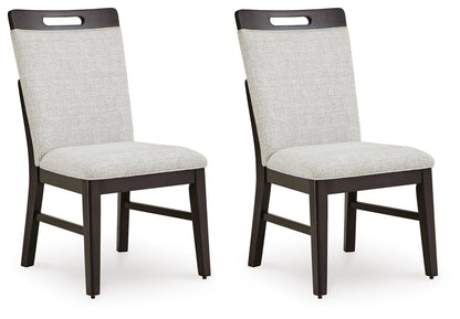 Neymorton - Dining Upholstered Side Chair (Set of 2) - Light Gray / Brown by Ashley – Chair Sets