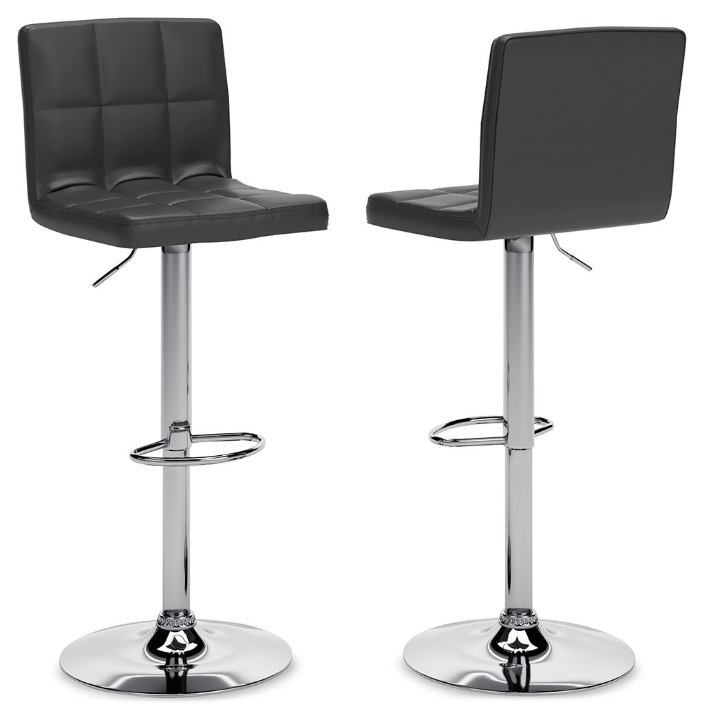Bellatier - Adjustable Height Barstool (Set of 2) by Ashley – Stool Sets
