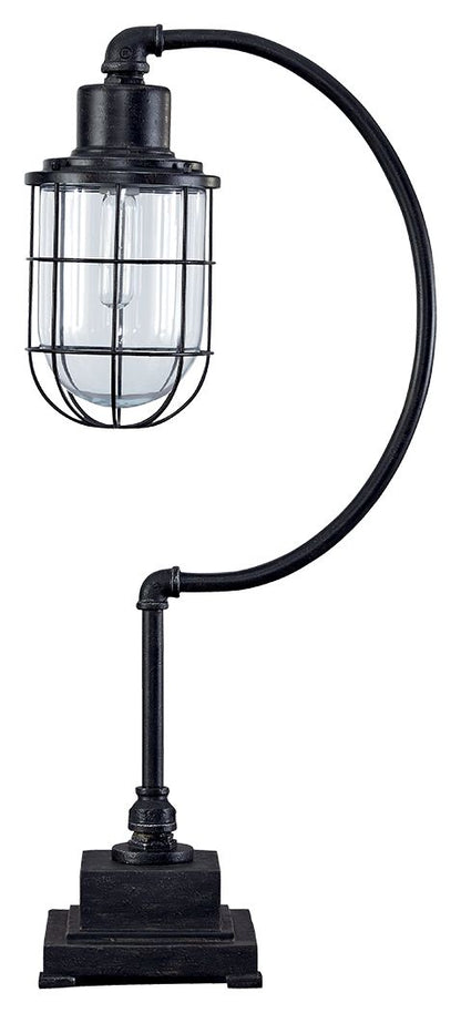 Jae - Metal Desk Lamp  - Antique Black by Ashley – Table Lamps