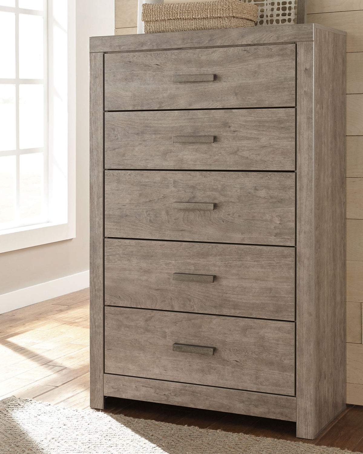 Culverbach - Five Drawer Chest - Gray by Ashley – view 3