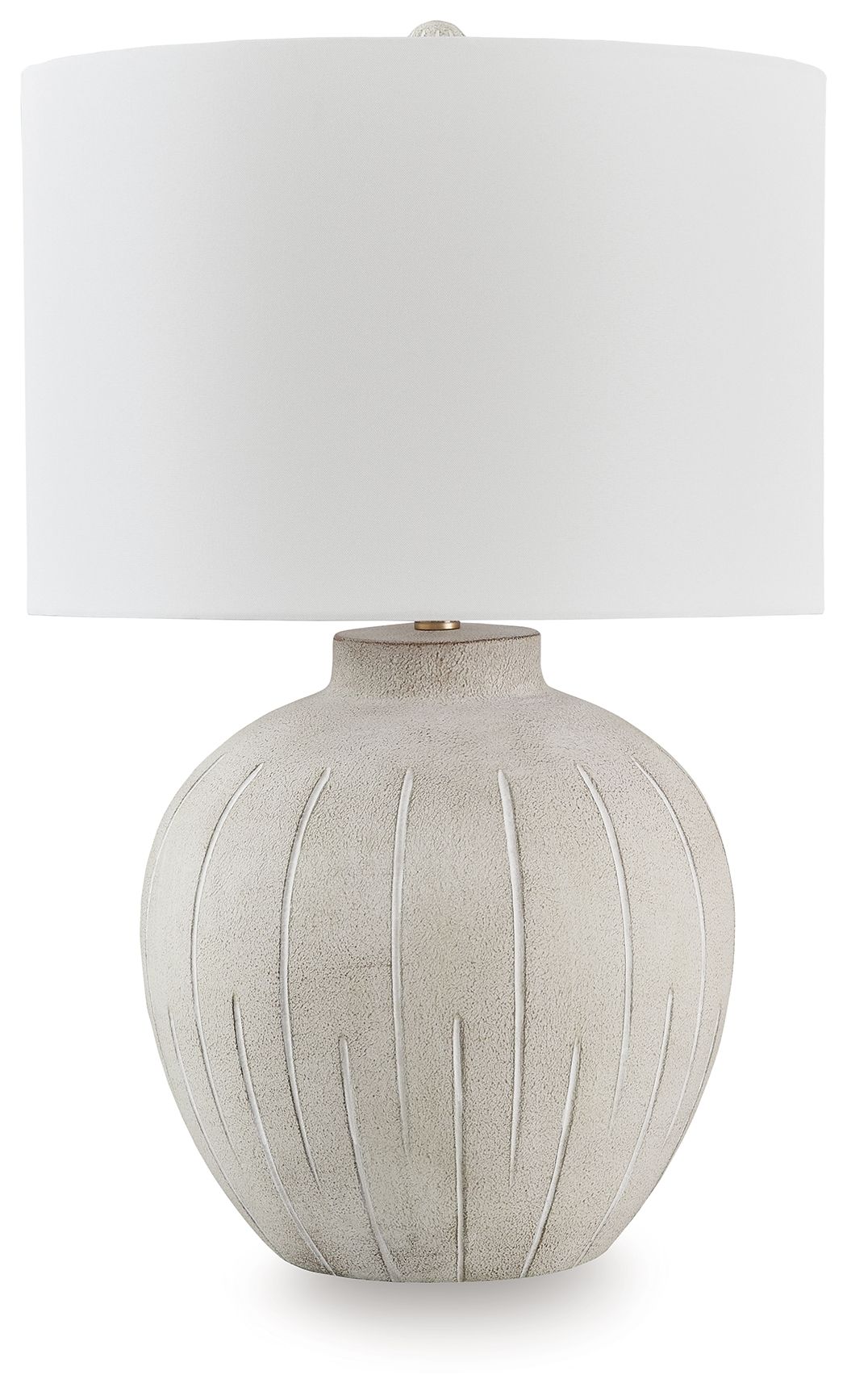 Calbert - Poly Table Lamp - Warm Gray by Ashley – Table Lamps