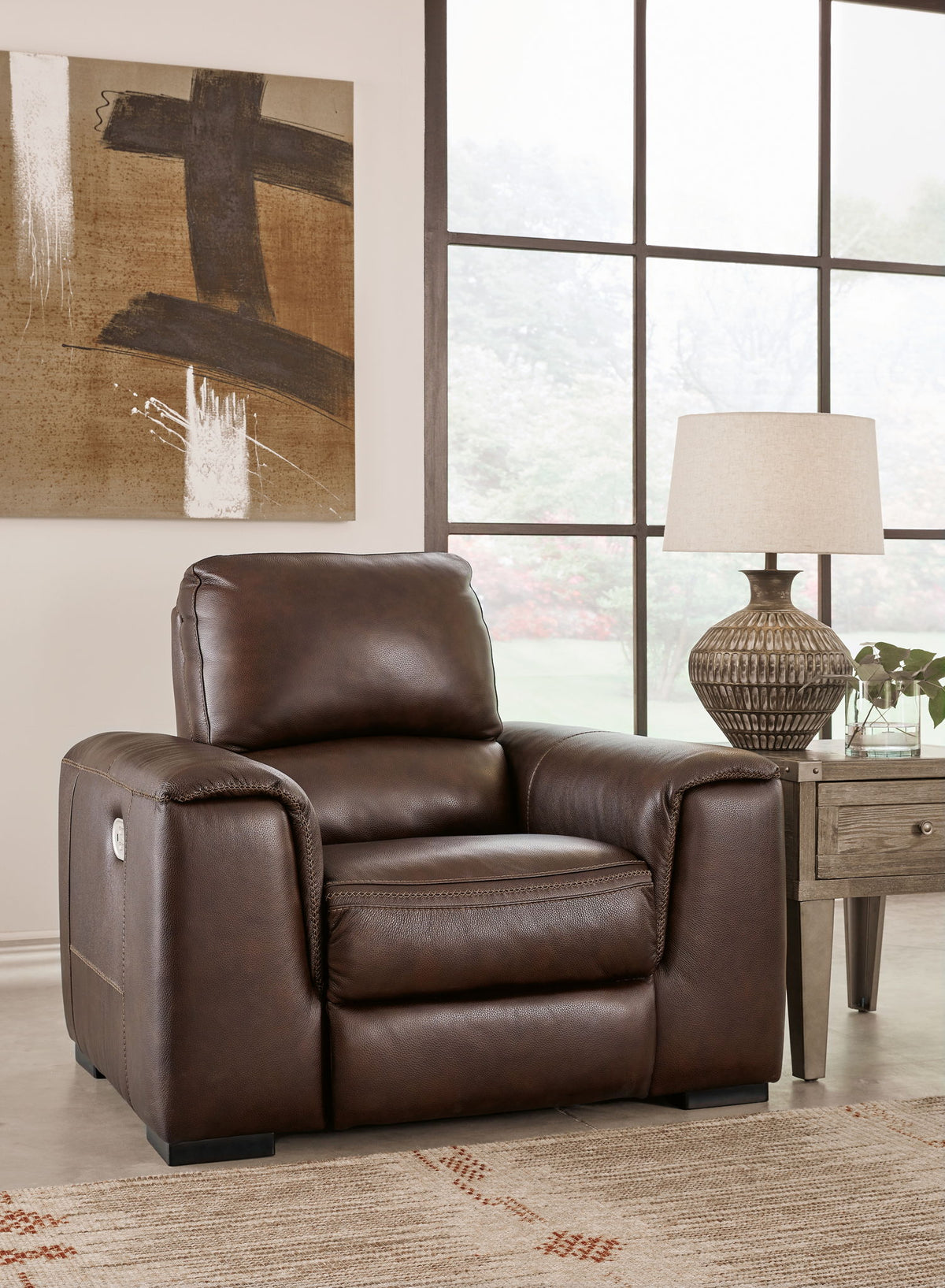 Alessandro - PWR Recliner/Adj Headrest - Walnut by Ashley – view 4