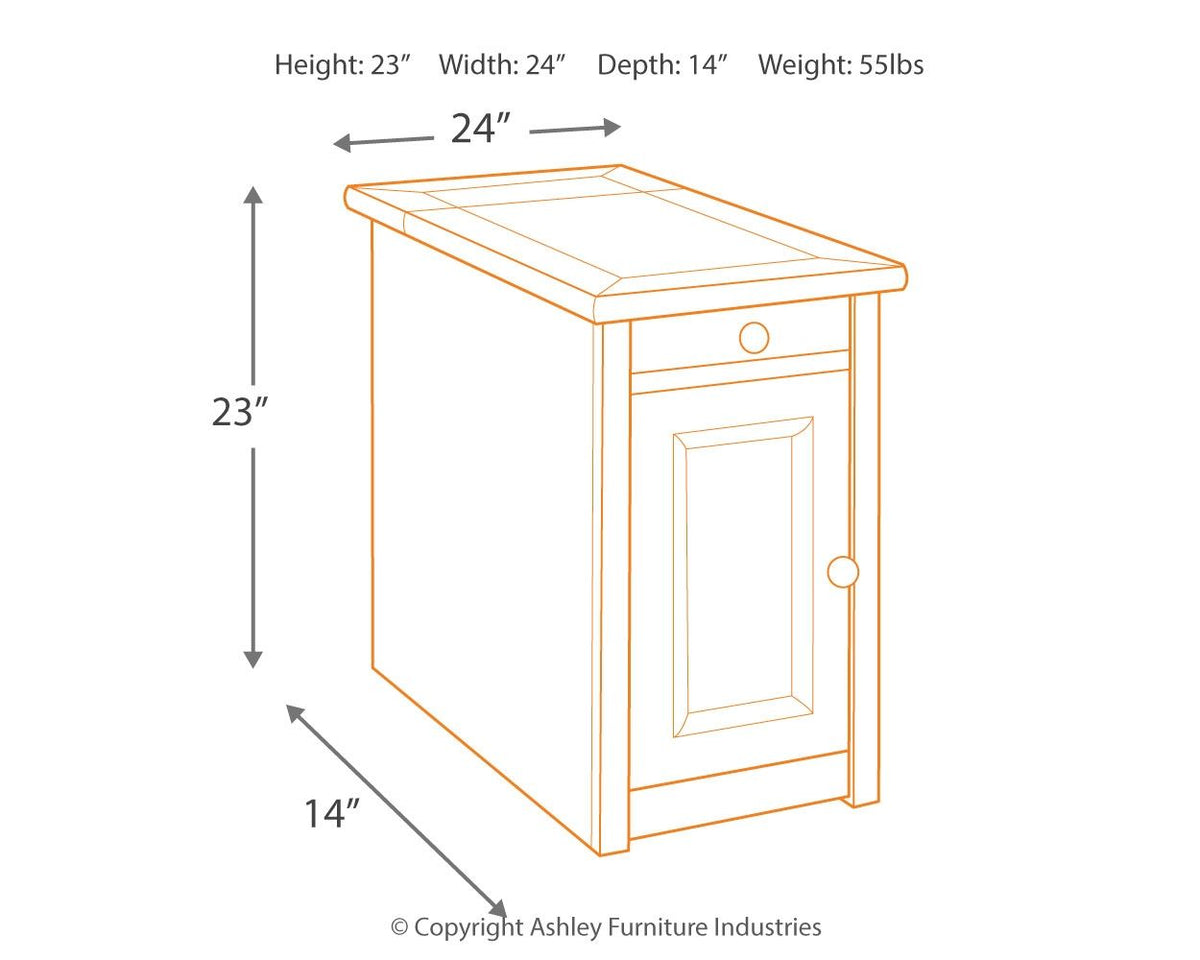 Tyler Creek - Chair Side End Table - Grayish Brown / Black by Ashley – view 3
