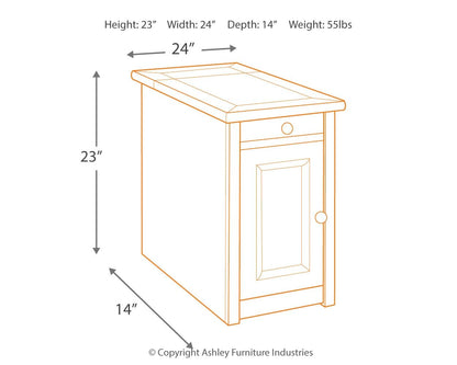 Tyler Creek - Chair Side End Table - Grayish Brown / Black by Ashley – view 3
