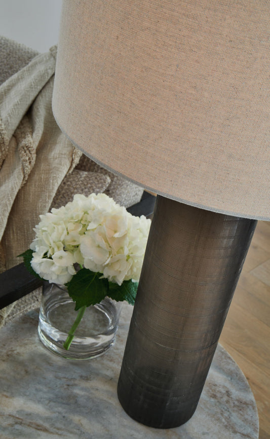 Dingerly - Glass Table Lamp - Brown by Ashley – view 2