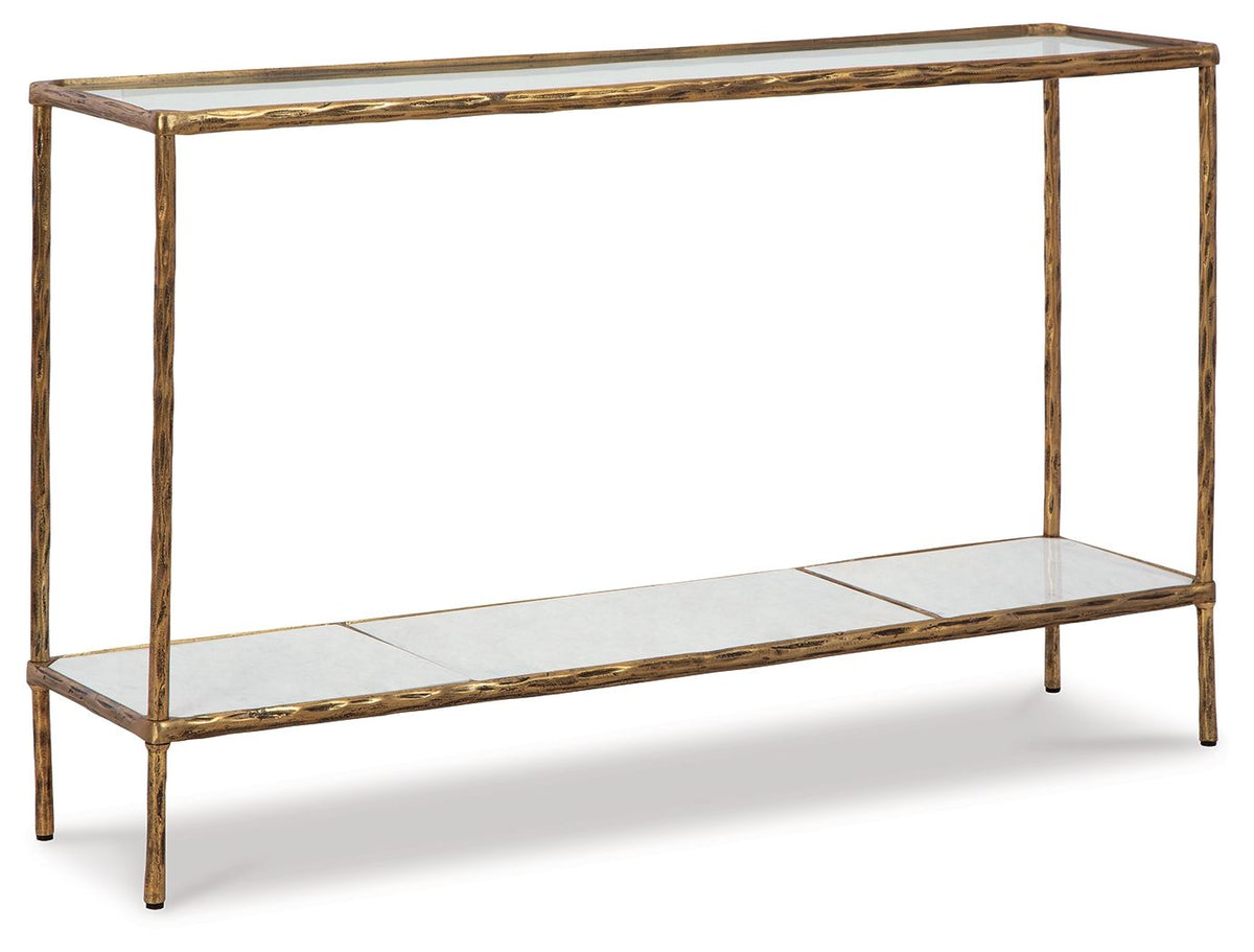 Ryandale - Console Sofa Table - Antique Brass Finish by Ashley – Sofa Tables