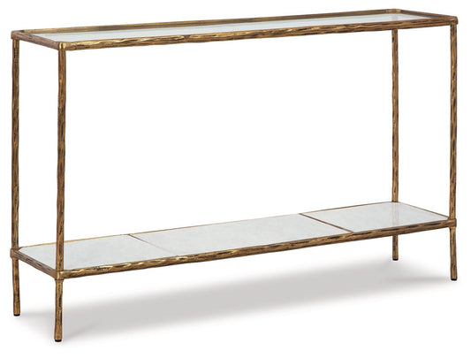 Ryandale - Console Sofa Table - Antique Brass Finish by Ashley – Sofa Tables