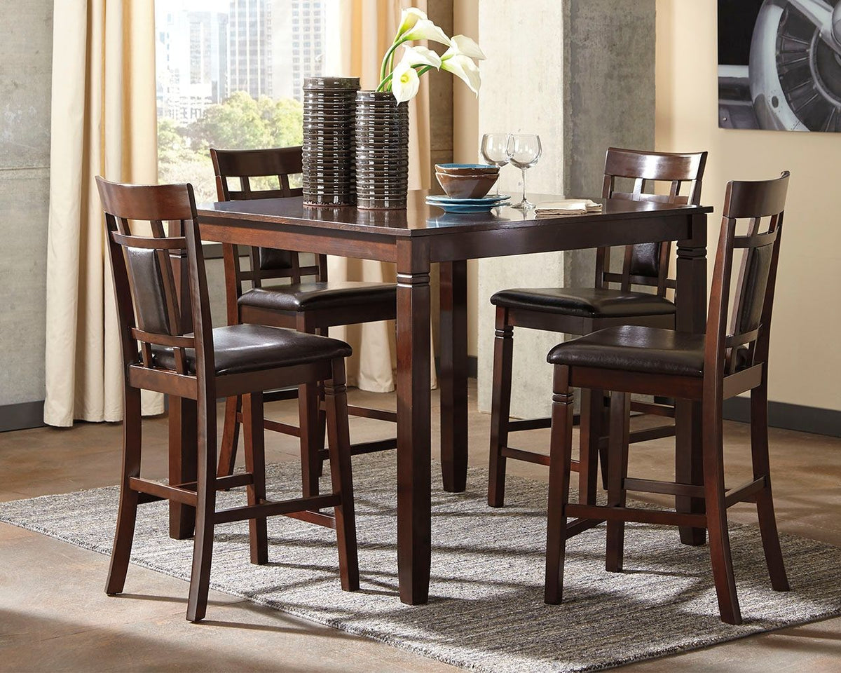 Bennox - DRM Counter Table Set (Set of 5) - Brown by Ashley – view 3
