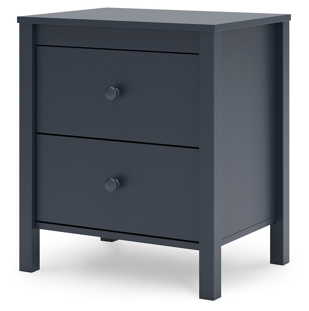 Simmenfort - Two Drawer Night Stand - Navy Blue by Ashley – view 4
