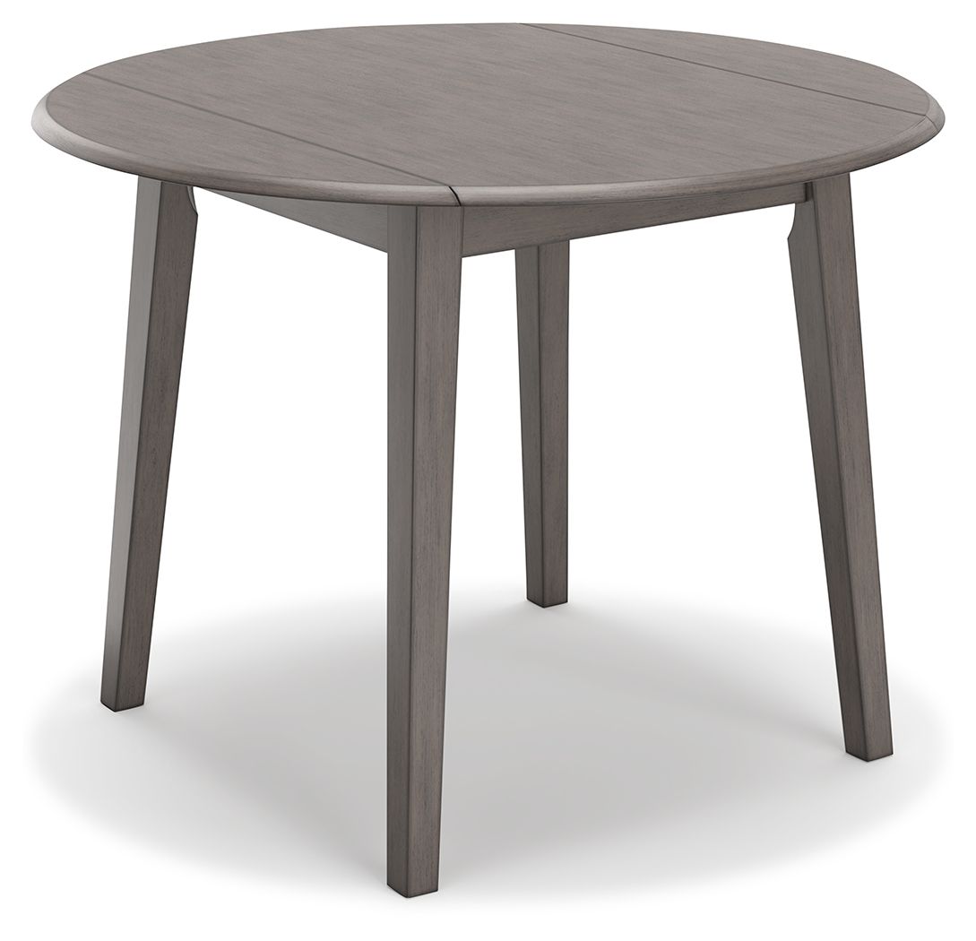 Shullden - Round Drm Drop Leaf Table - Gray by Ashley – Dining Tables