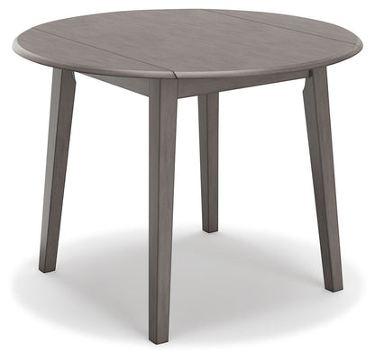 Shullden - Round Drm Drop Leaf Table - Gray by Ashley – Dining Tables