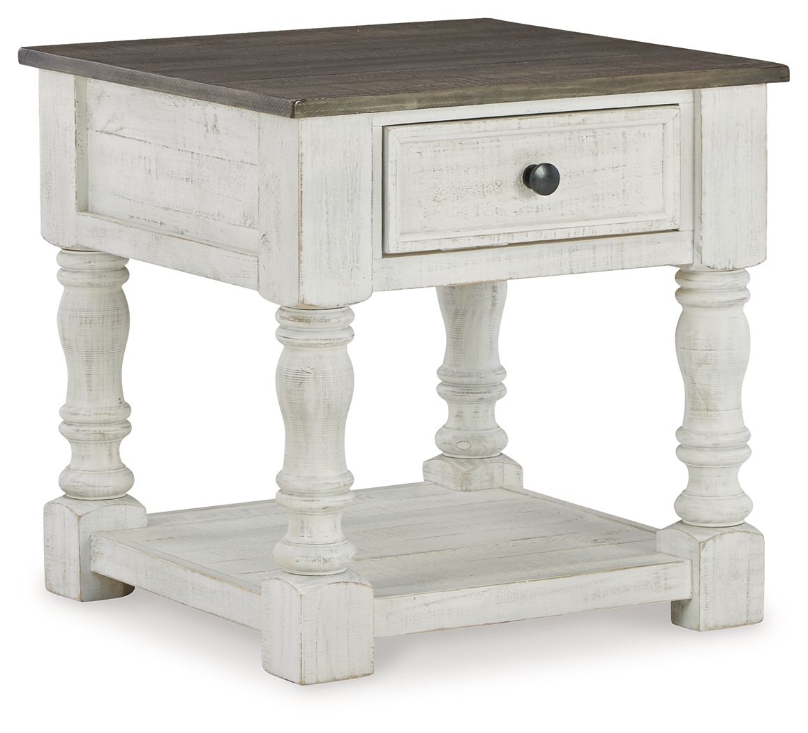 Havalance - Square End Table - White / Gray by Ashley – End Tables
