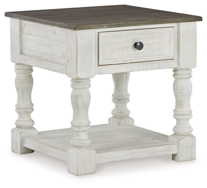 Havalance - Square End Table - White / Gray by Ashley – End Tables