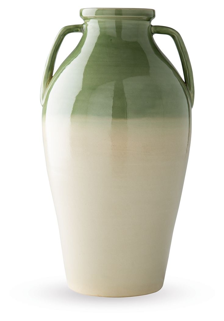 Andorbury - Vase - Green / Beige by Ashley – Vases & Jars
